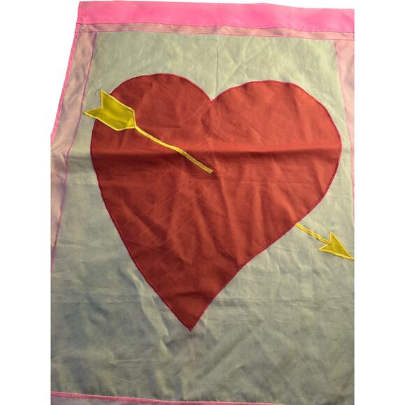 Valentine’s Day Yard Flag Banner Heart Arrow Double Sided Outdoor Garden READ - Picture 2 of 7